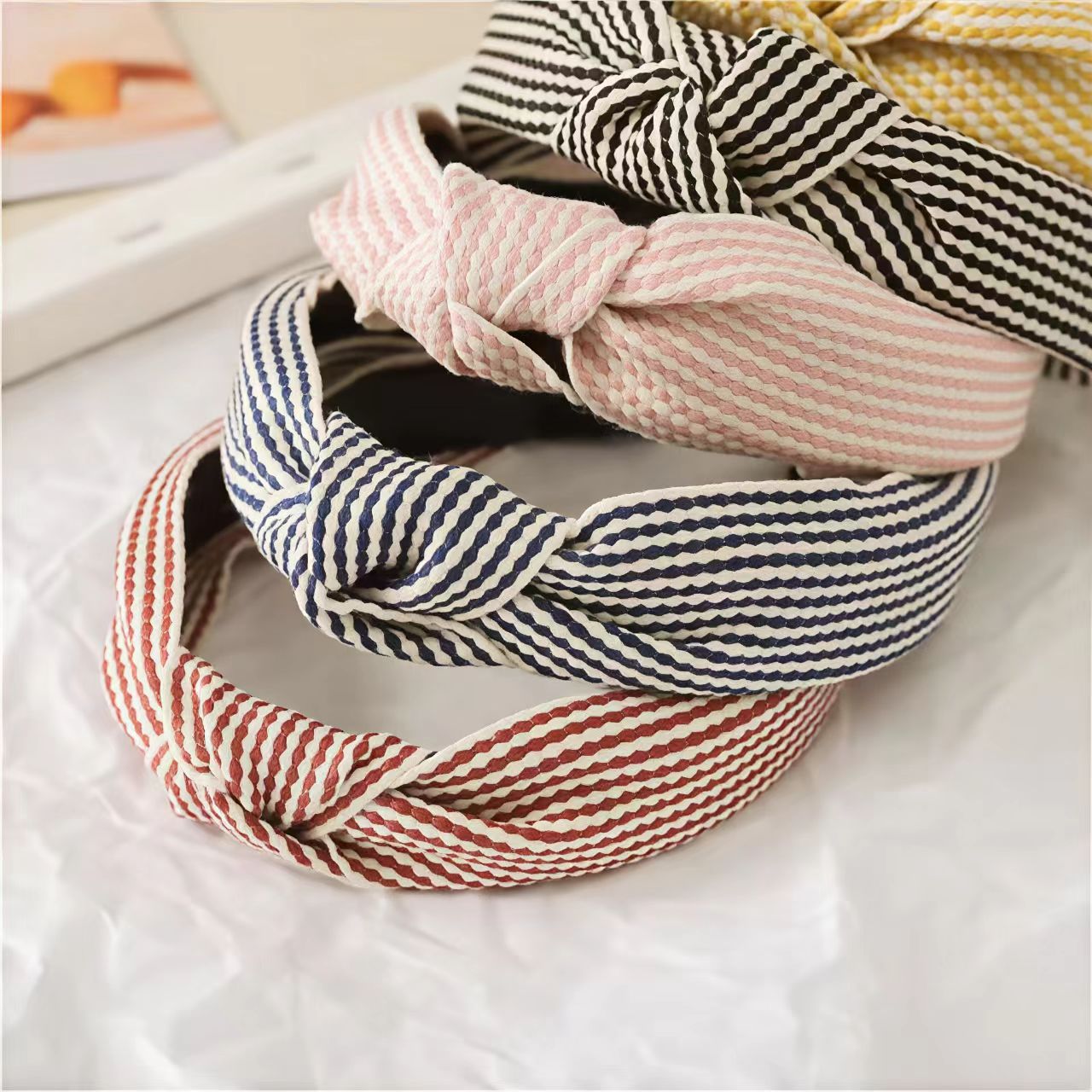 Faixa de Cabelo Xadrez com Bor - Headband Summer Knit avaliação e preço