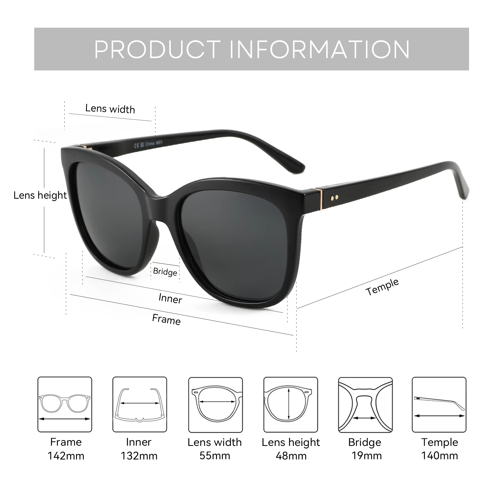 Bluemoky popular polarizado pr - Sunglasses Cat Eye avaliação e preço