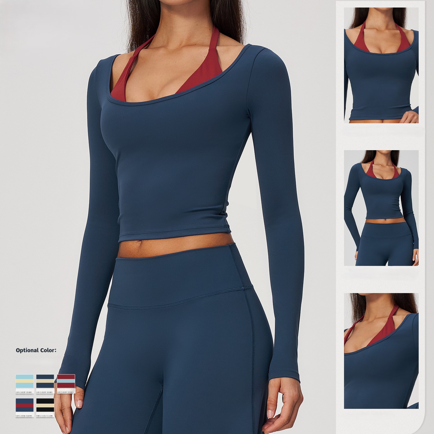 Camiseta de Yoga 2 em 1 com Ef - Crop Top Crochet avaliação e preço