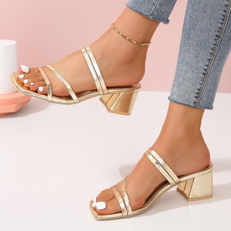 Sandálias Femininas Mules de S - Sandal Strappy Heeled avaliação e preço