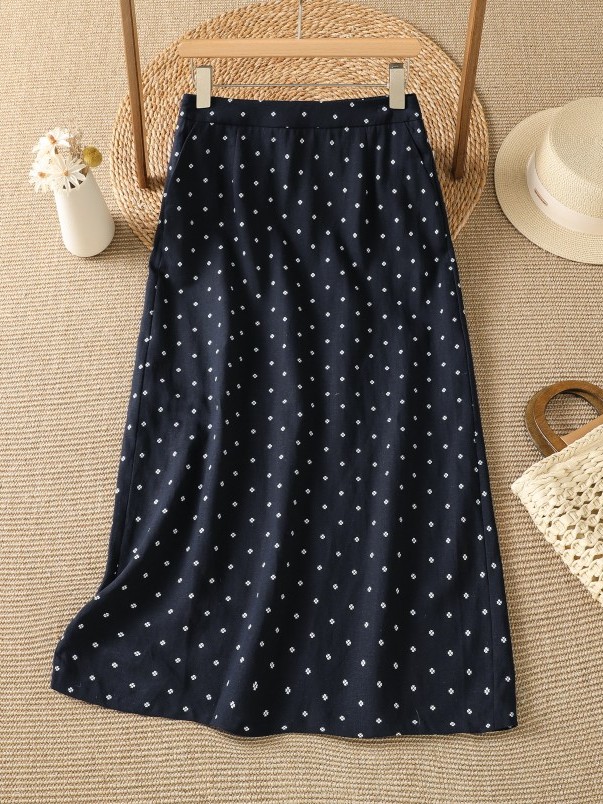 Saia Midi Floral de Cintura Al - Midi Skirt Floral avaliação e preço