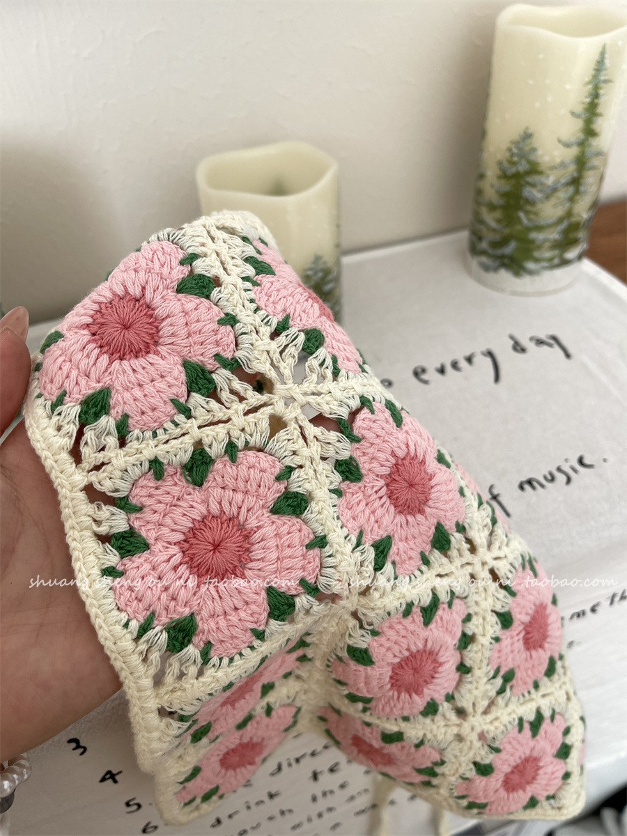 Vintage tecelagem tricô flor t - Headband Summer Knit avaliação e preço