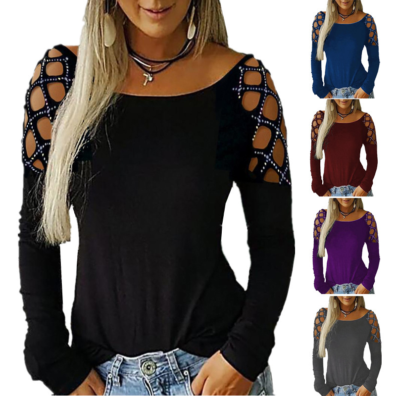 Camiseta Feminina de Manga Lon - Blouse Off Shoulder avaliação e preço